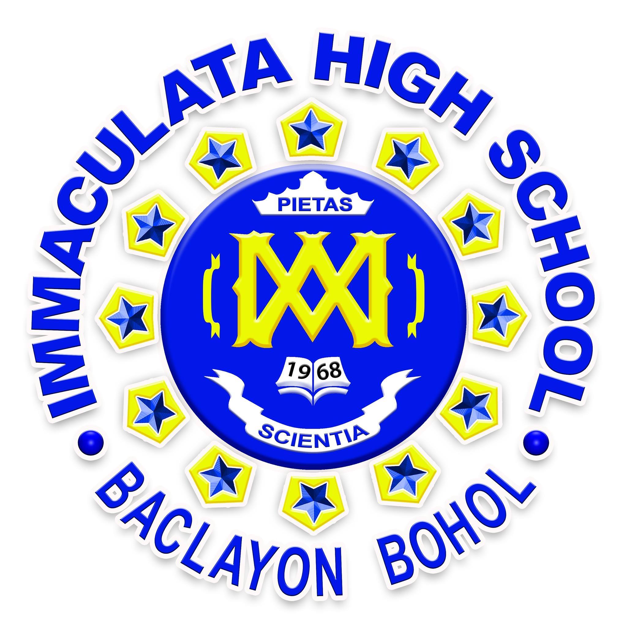 Immaculata High School, Baclayon, Bohol校徽