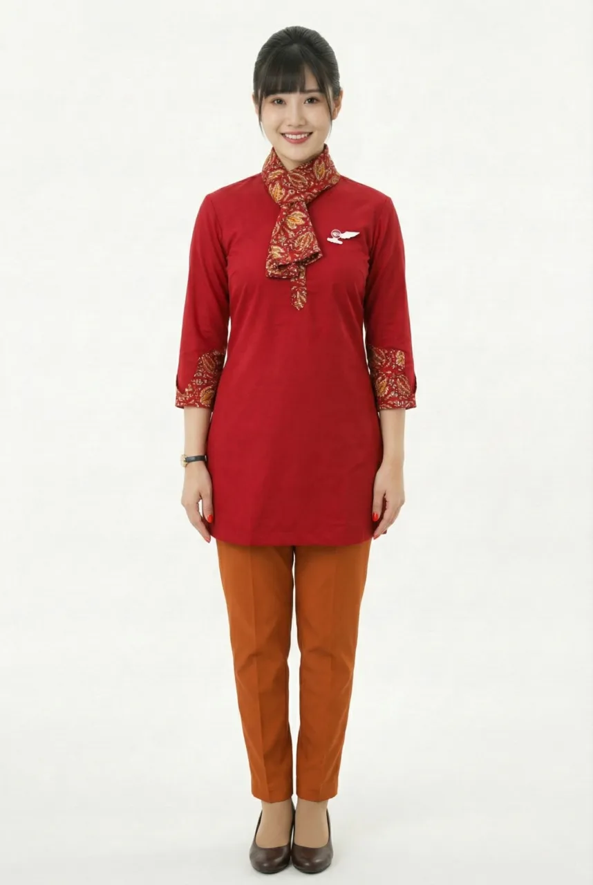 Female flight attendant