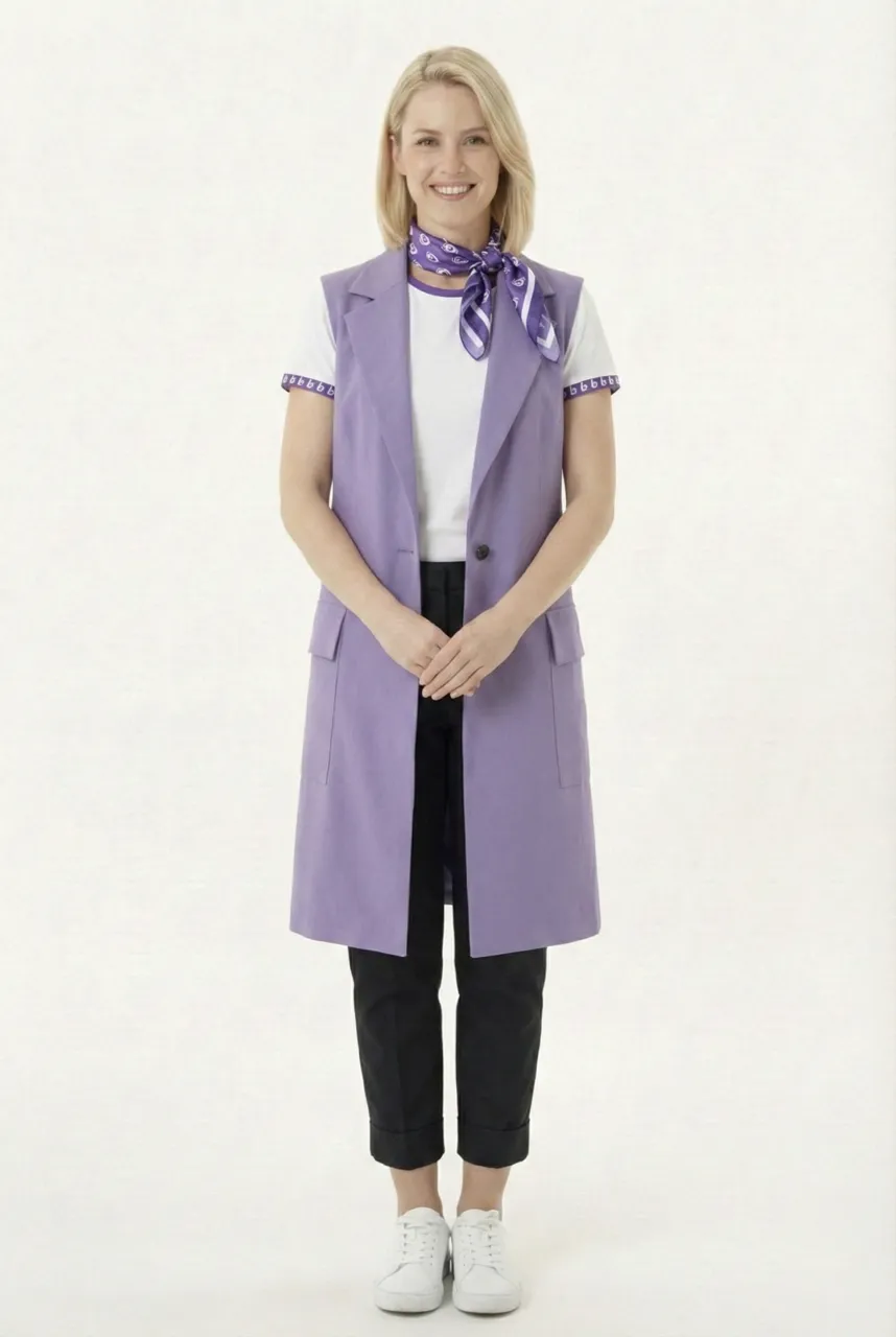 Female flight attendant