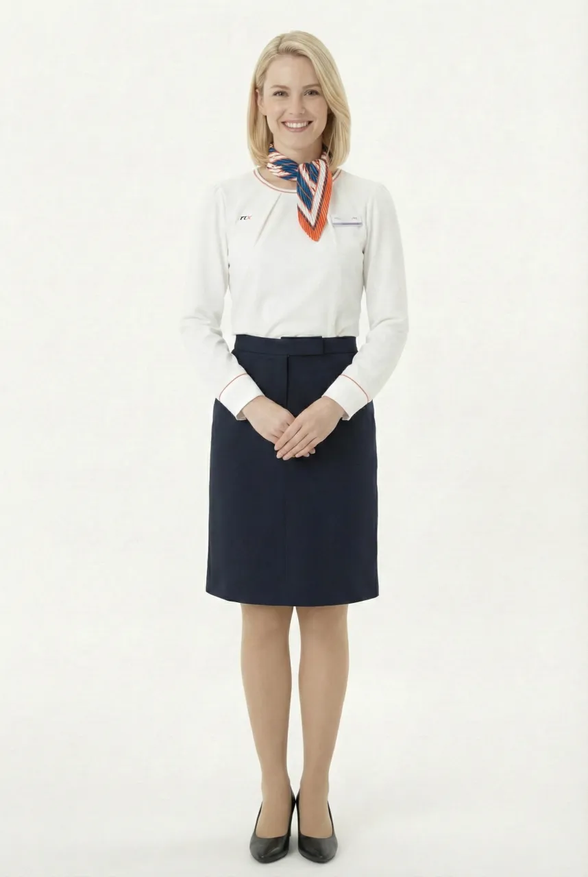Female flight attendant