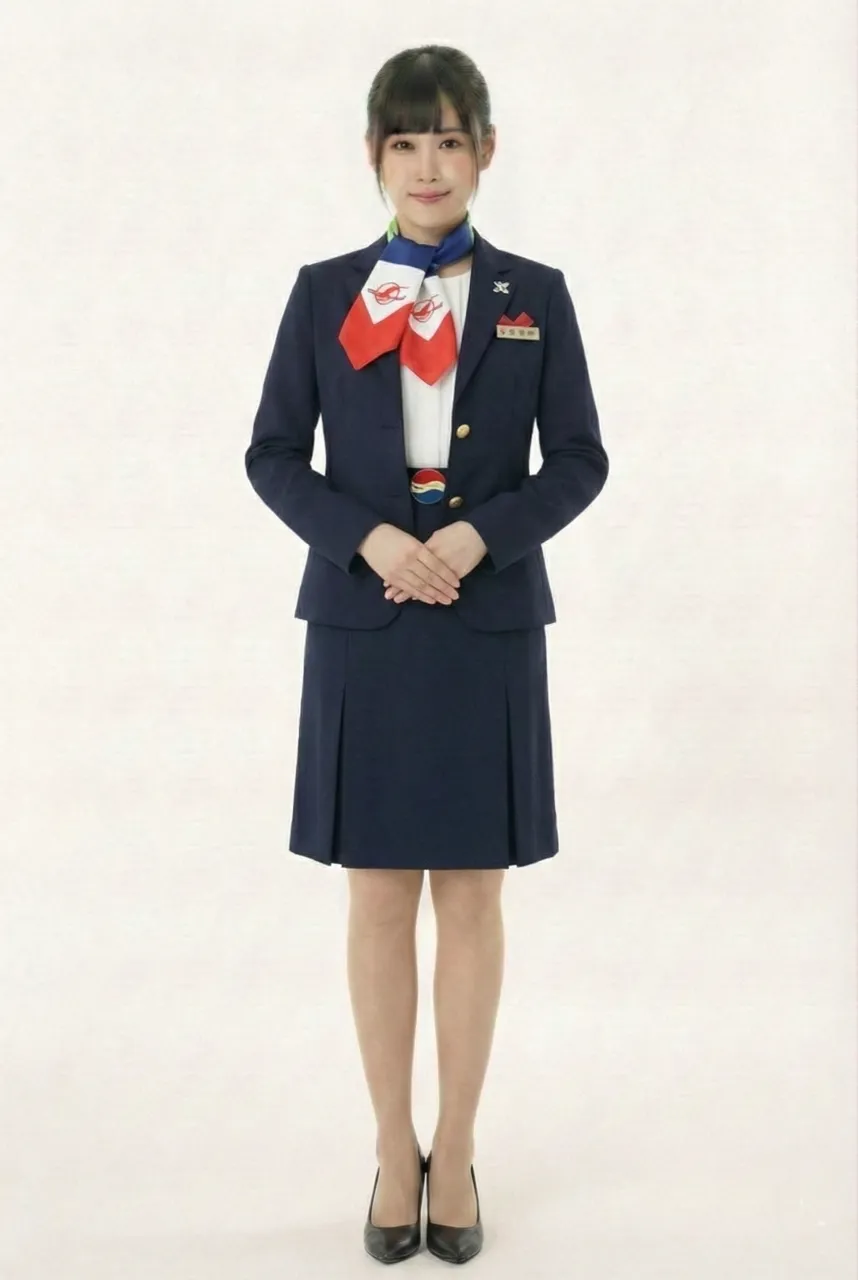 Female flight attendant
