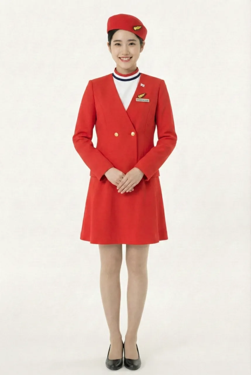 Female flight attendant