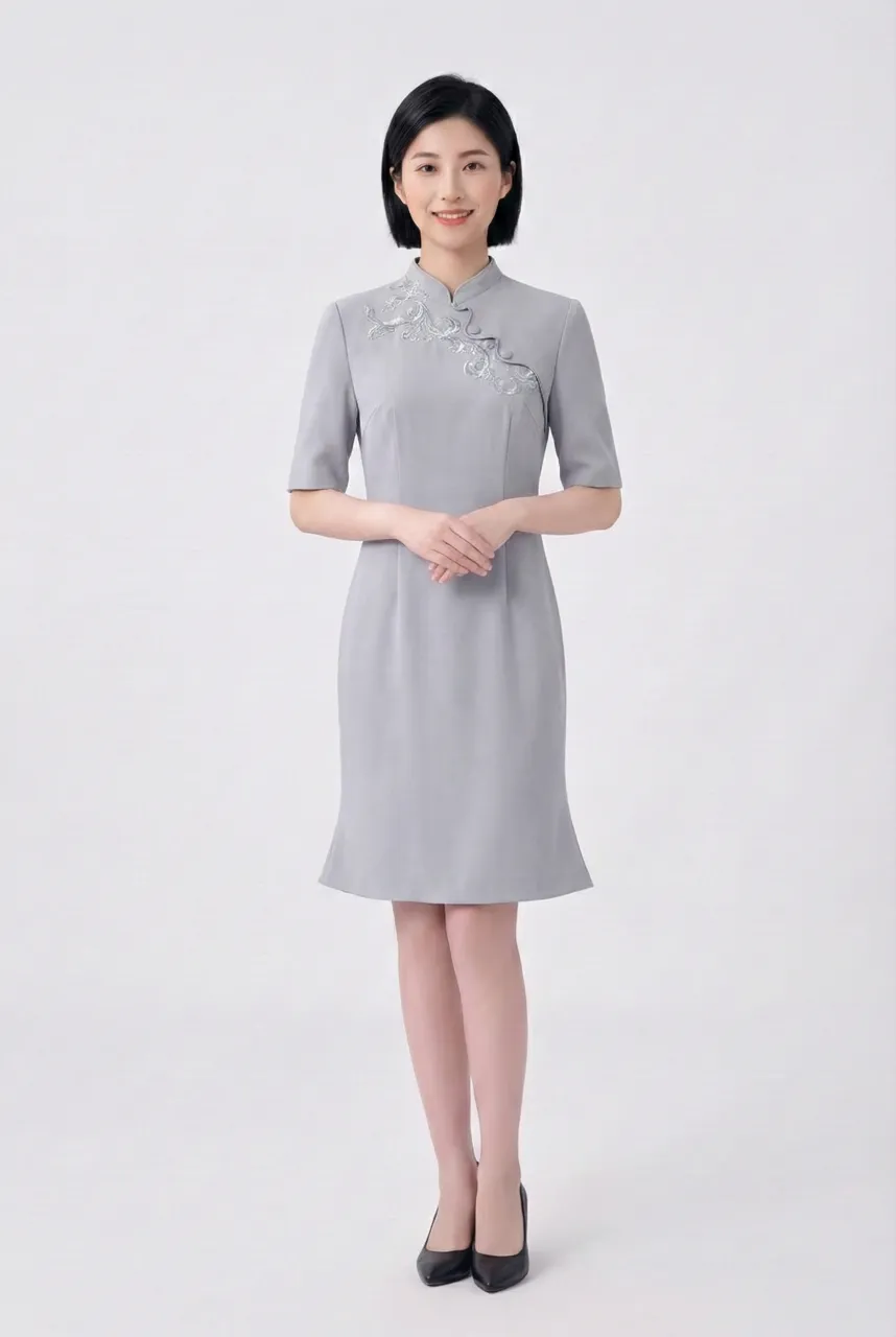 Female flight attendant