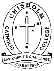 Chisholm Catholic College Cornubia校徽