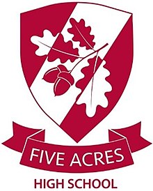 Five Acres High School校徽