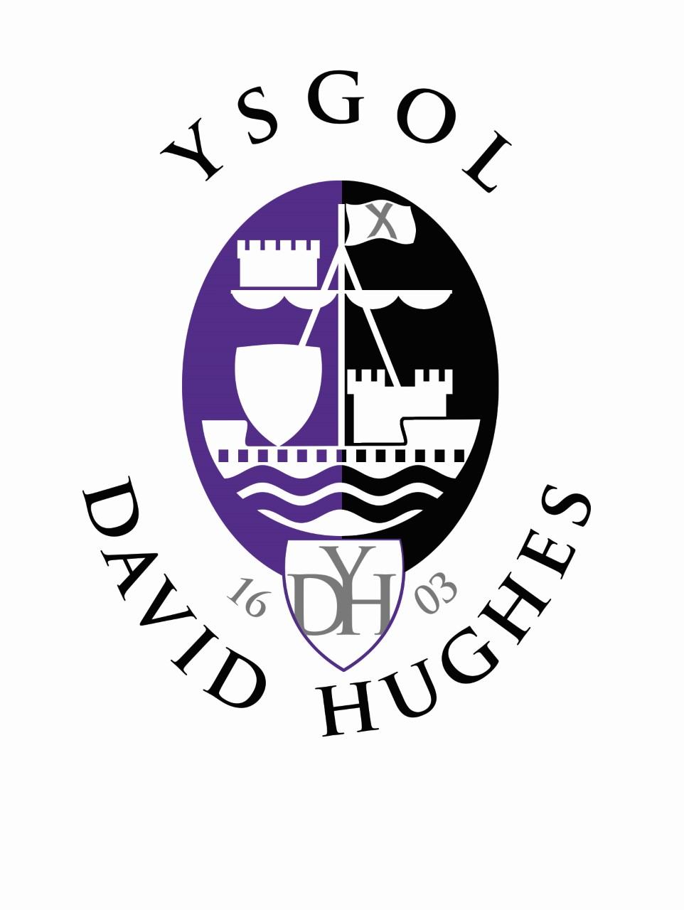 David Hughes School (Ysgol David Hughes)校徽